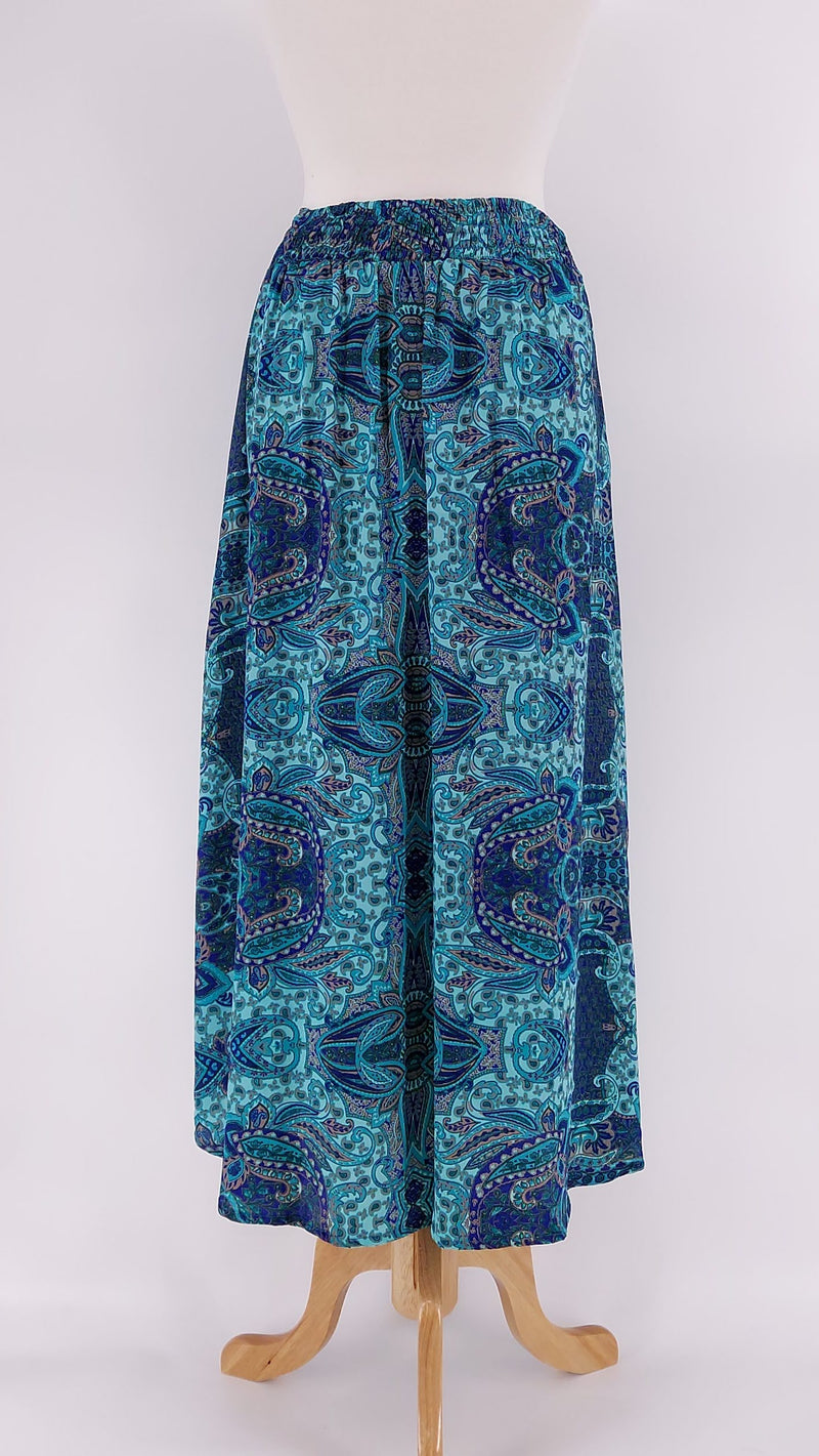 Gabrielle Parker - Bias Long Pocket Skirt - Egyptian Turquoise - 1060
