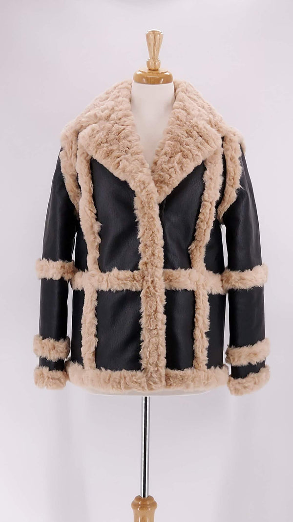 Unreal Fur - Gate Keeper Jacket - Black and Beige - 1243