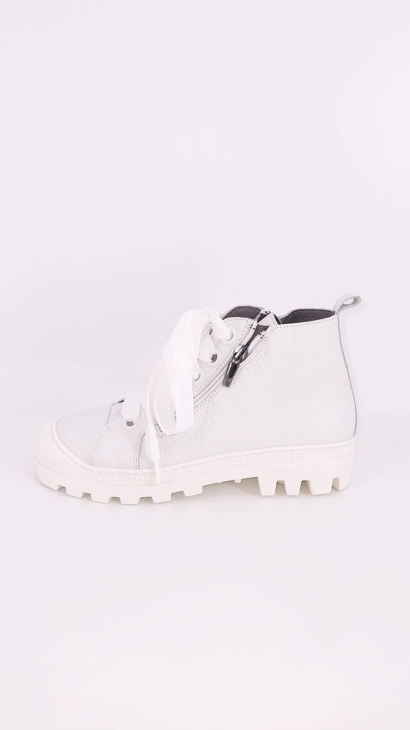 Lofina - Taurus Bianco Lace up Ankle Boots - 1443