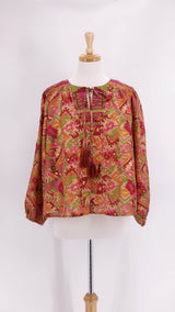 Pink Lemons - Lolita Silk Blouse - Multicolour - 1340