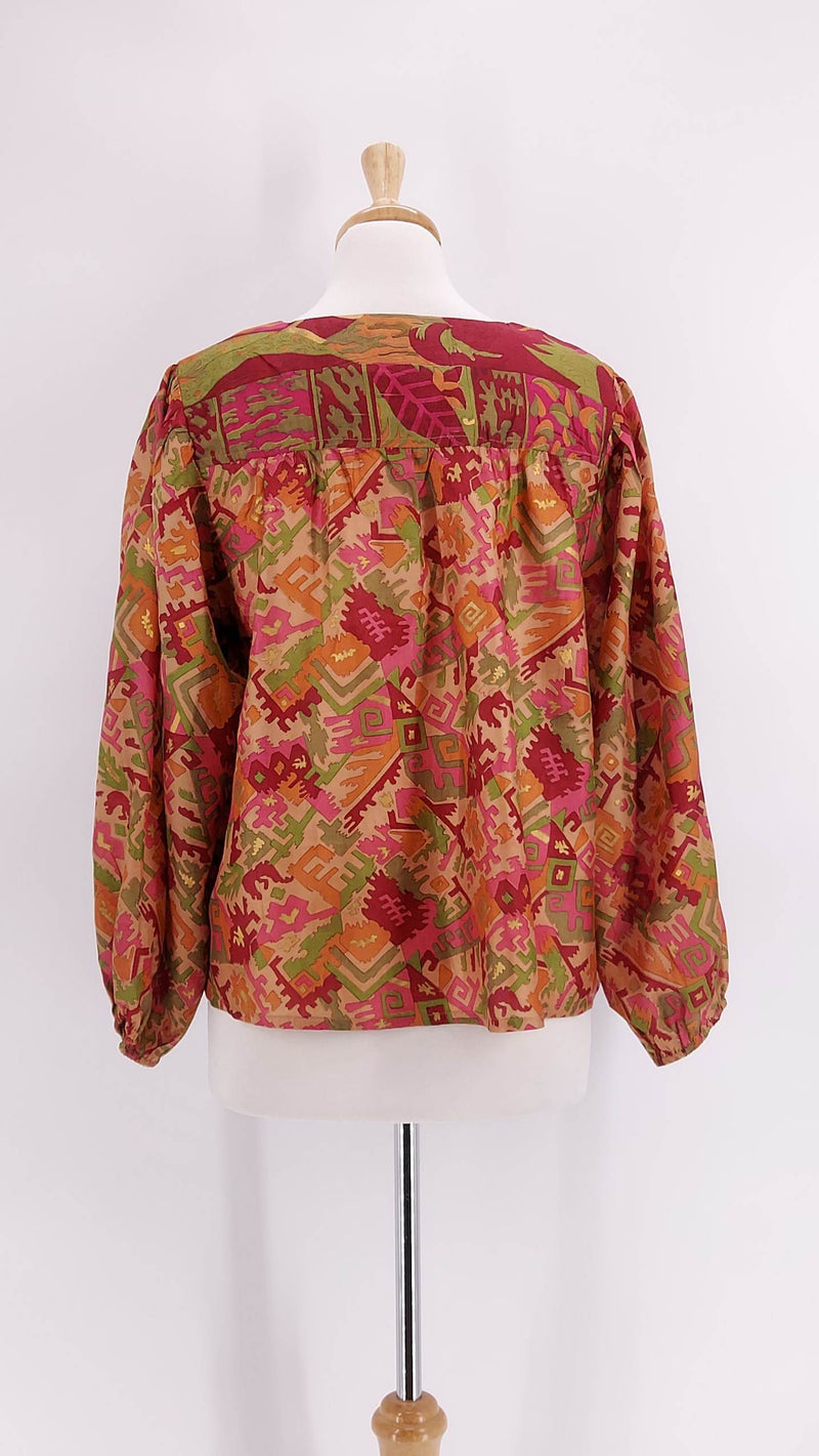 Pink Lemons - Lolita Silk Blouse - Multicolour - 1340