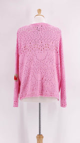 Me369 - Kristina Crochet Top - Pink - 1373