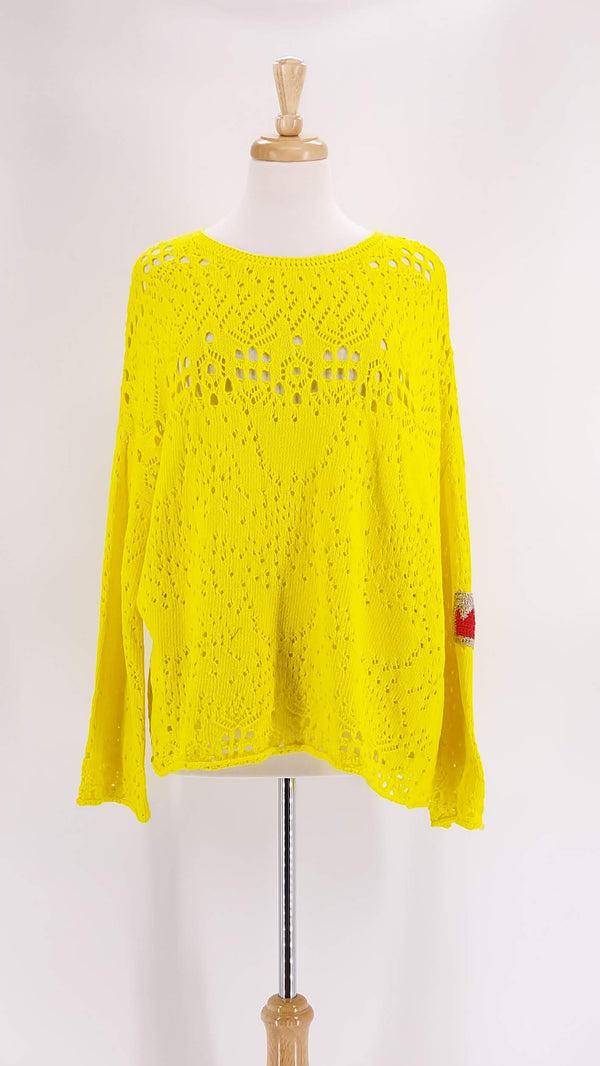 Me369 - Kristina Crochet Top - Yellow - 1374