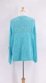 Me369 - Kristina Crochet Top - Turquoise - 1375