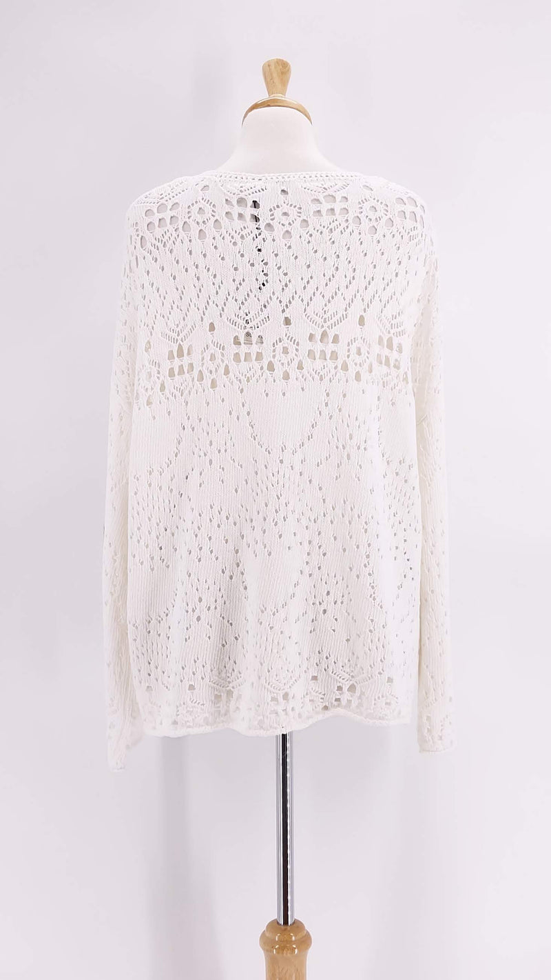 Me369 - Kristina Crochet Top - White - 1376