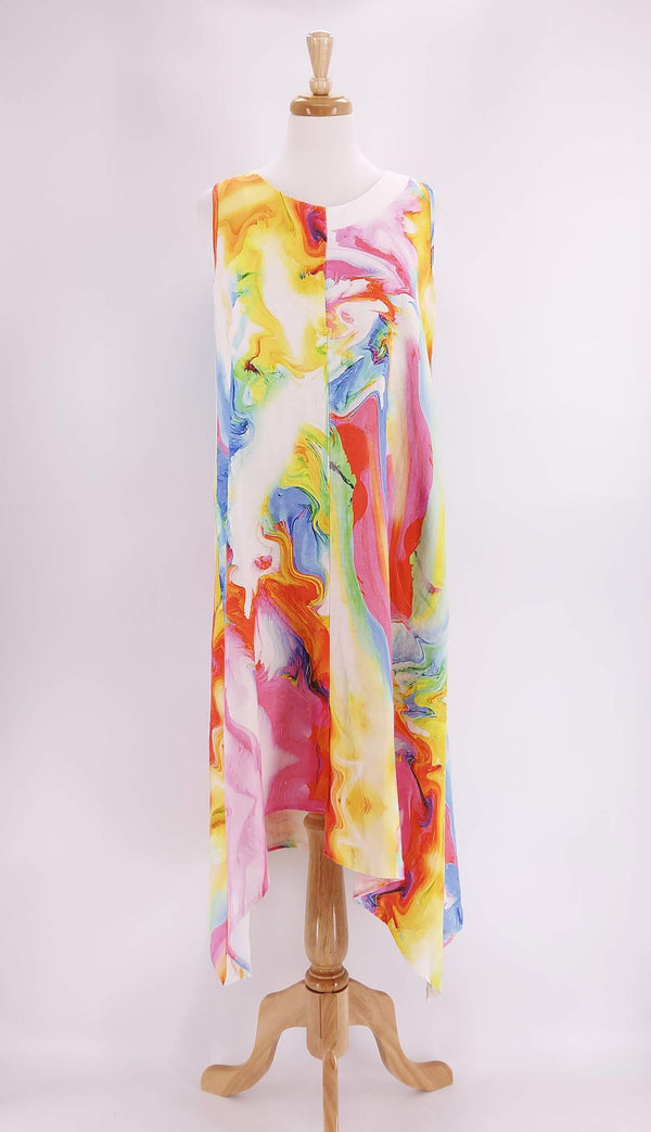 Luukaa - Linen Dress - Multicolour - 1382