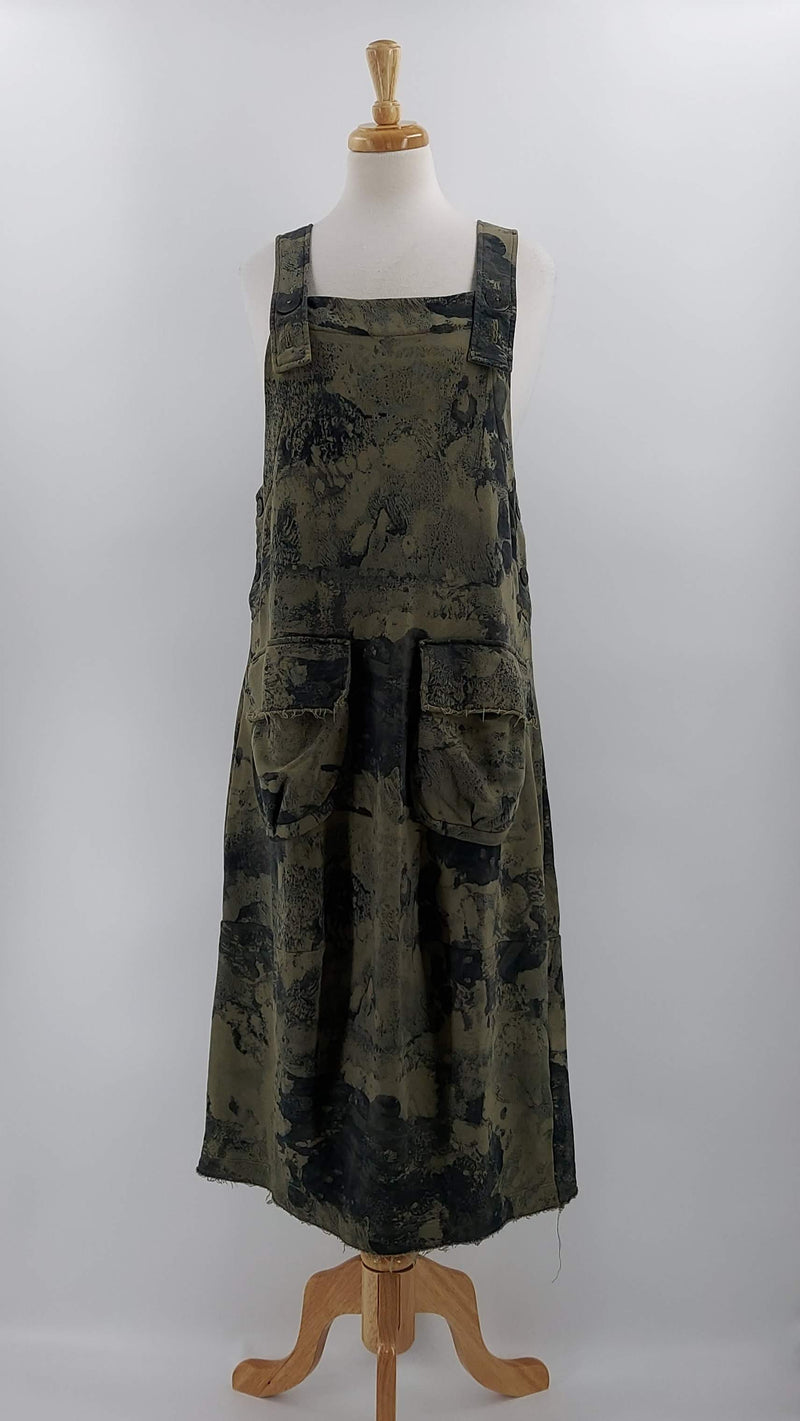 Grizas - NEW SEASON - Pinafore Dress - Olive - 1592