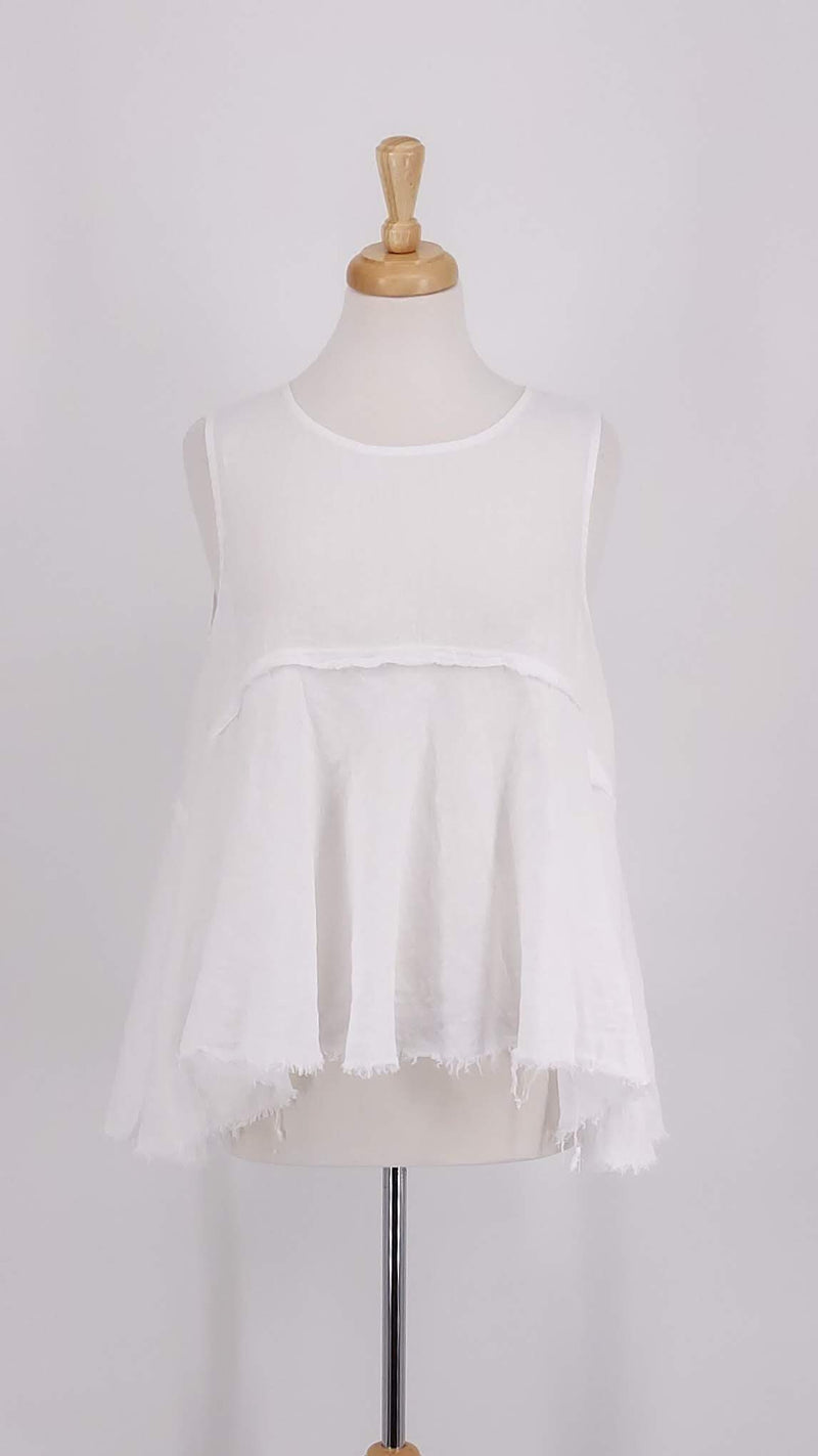 NEW SEASON - Grizas - Linen Top - White - 1724