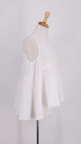 NEW SEASON - Grizas - Linen Top - White - 1724