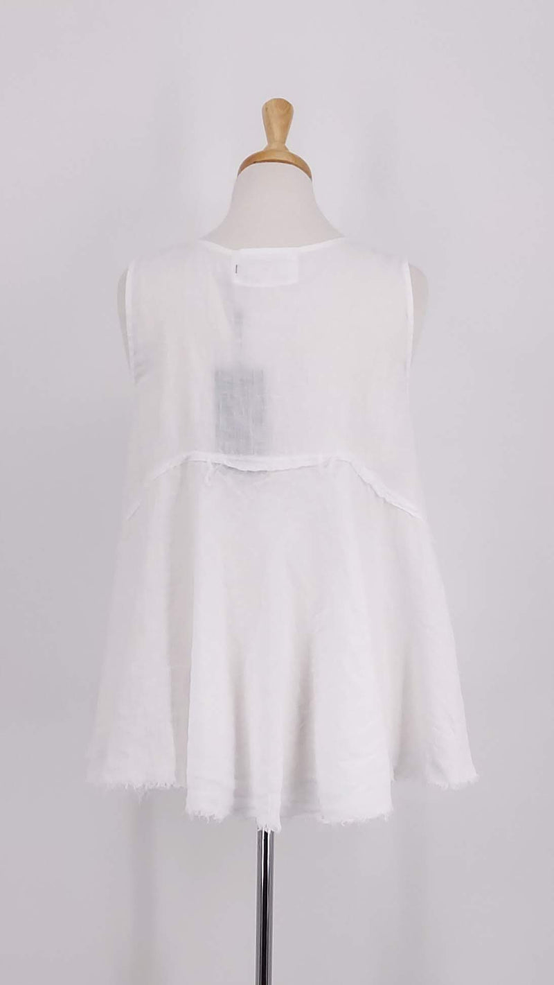 NEW SEASON - Grizas - Linen Top - White - 1724