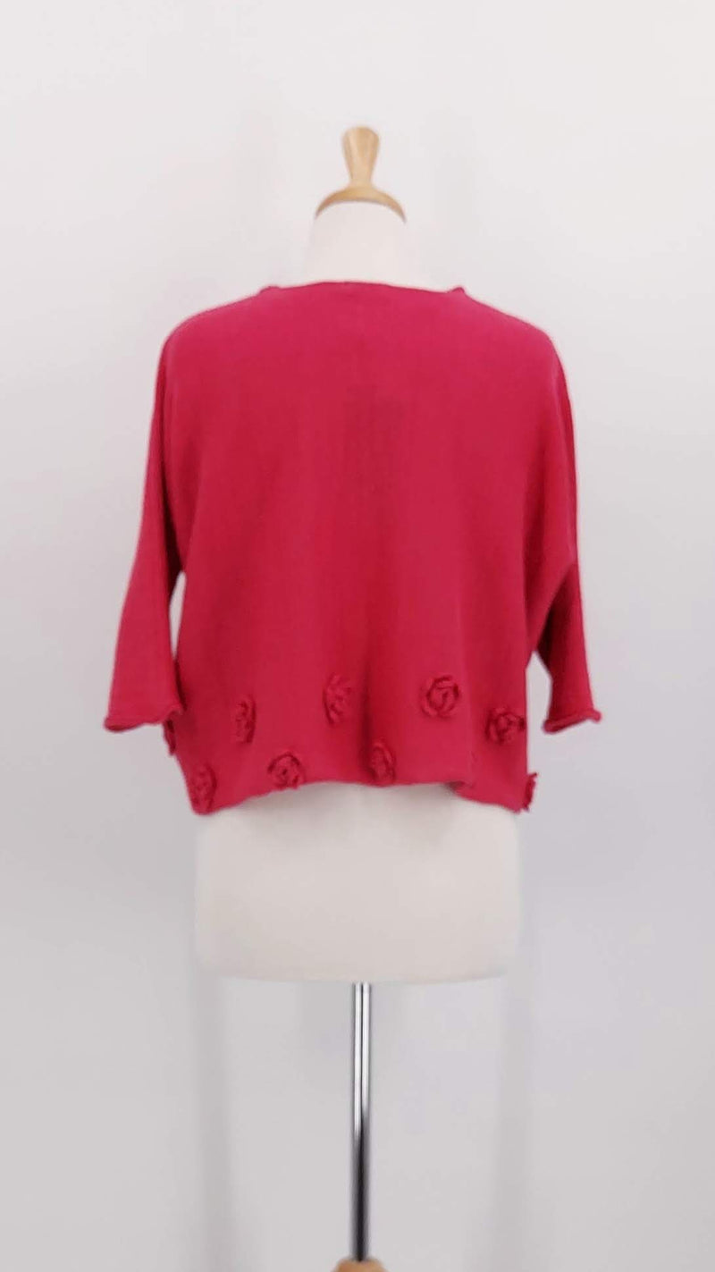 NEW SEASON - Grizas - Linen Knit Jumper - Raspberry - 1729