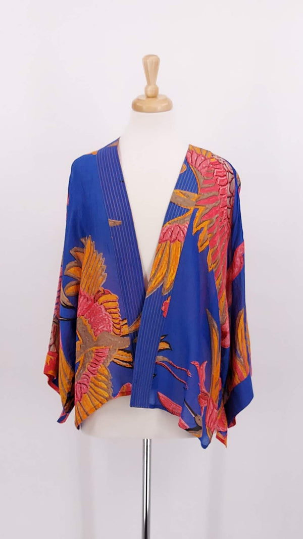 NEW SEASON - One Hundred Stars - Kimono - Crane Cobalt - 1858