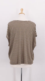 NEW SEASON - Mama b - Lucente LR Top - Alga Stripe - 1872
