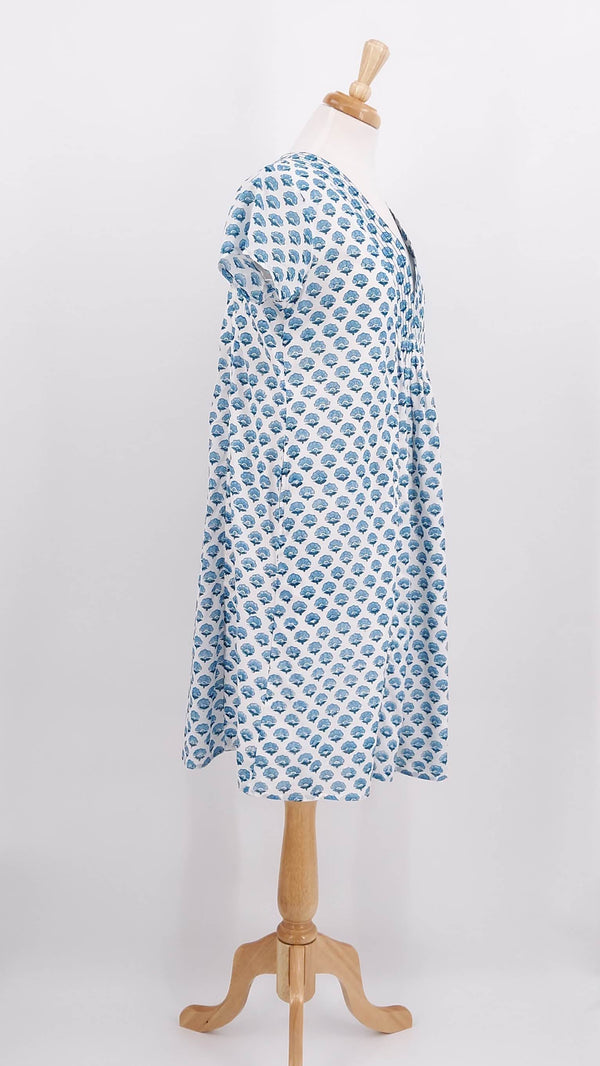 NEW SEASON - Zen Ethic - Iris V-Neck Dress - Blue - 1894