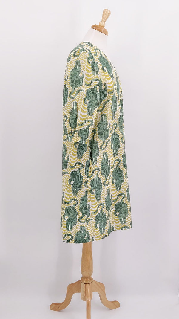 NEW SEASON - Zen Ethic - Neha Dress Tiger - Green - 1888