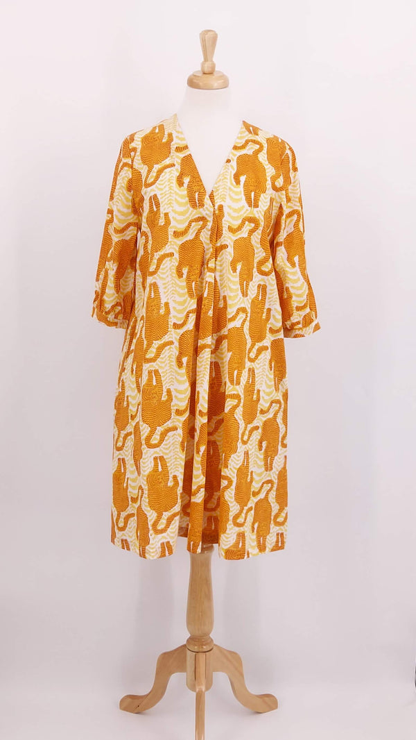 NEW SEASON - Zen Ethic - Neha Dress Tiger - Orange - 1889