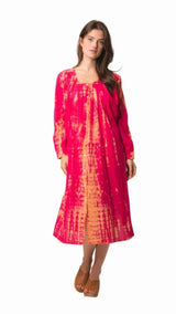 Zen Ethic - Tie Dye Chloe Dress - Pink - 1502