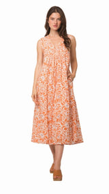 Zen Ethic - Amy Dress - Lily Orange - 1508