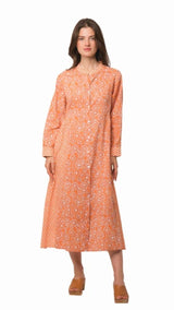 Zen Ethic - Carolina Dress - Aster Cobra Orange - 1514