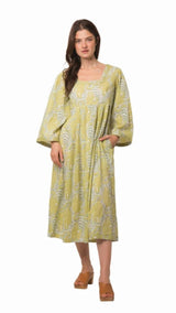 Zen Ethic - Laura Dress - Tiger Green - 1517