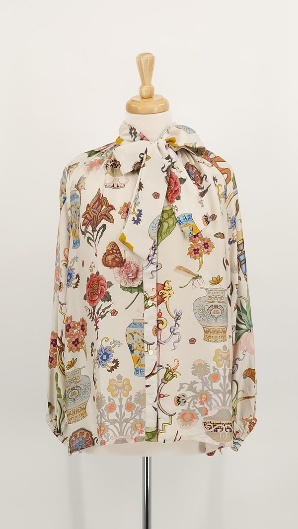 NEW STOCK - One Hundred Stars - Pussy Bow Blouse - Cornucopia Ivory - 1913
