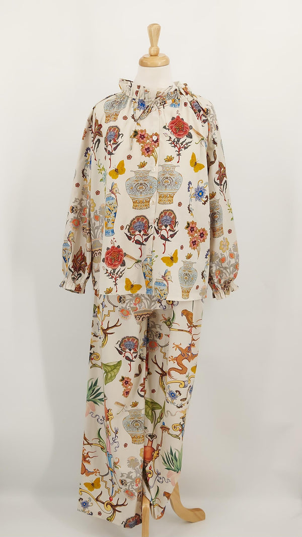 NEW STOCK - One Hundred Stars - Poplin Pyjama Set - Cornucopia Ivory - 1915