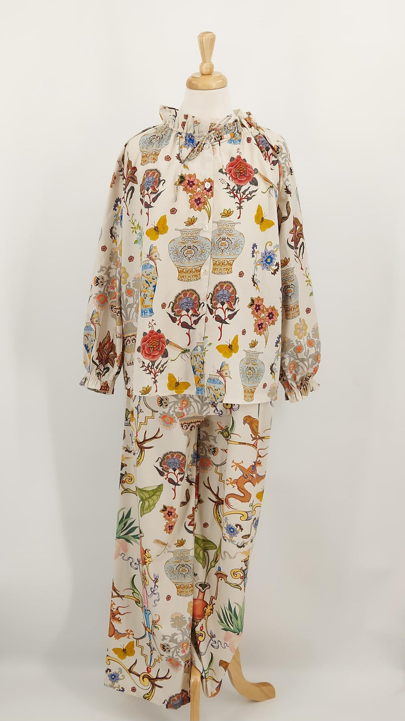 NEW STOCK - One Hundred Stars - Poplin Pyjama Set - Cornucopia Ivory - 1915