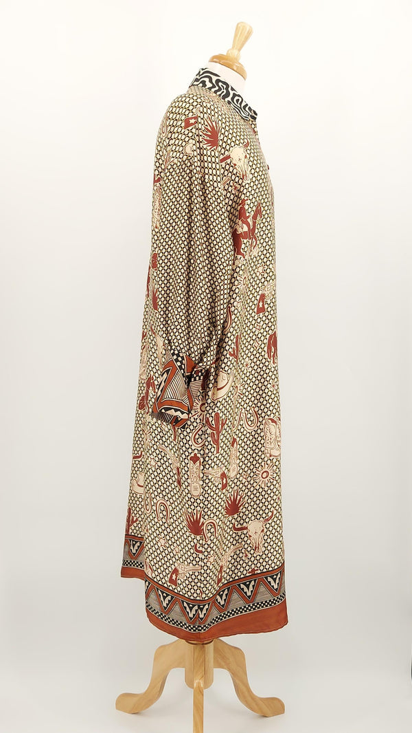 NEW SEASON - Me369 - Athena Collar Button Dress - Rodeo - 1932