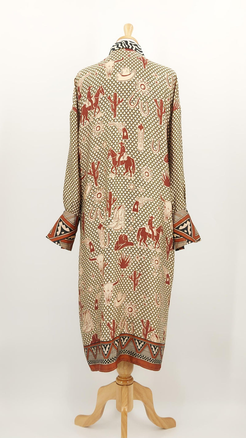 NEW SEASON - Me369 - Athena Collar Button Dress - Rodeo - 1932