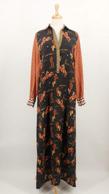 NEW SEASON - Me369 - Kennedy Placket Maxi Dress - Rodeo - 1928