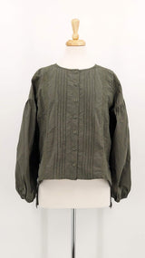 NEW SEASON - Ewa i Walla - Odette Blouse - Forest Green - 1938