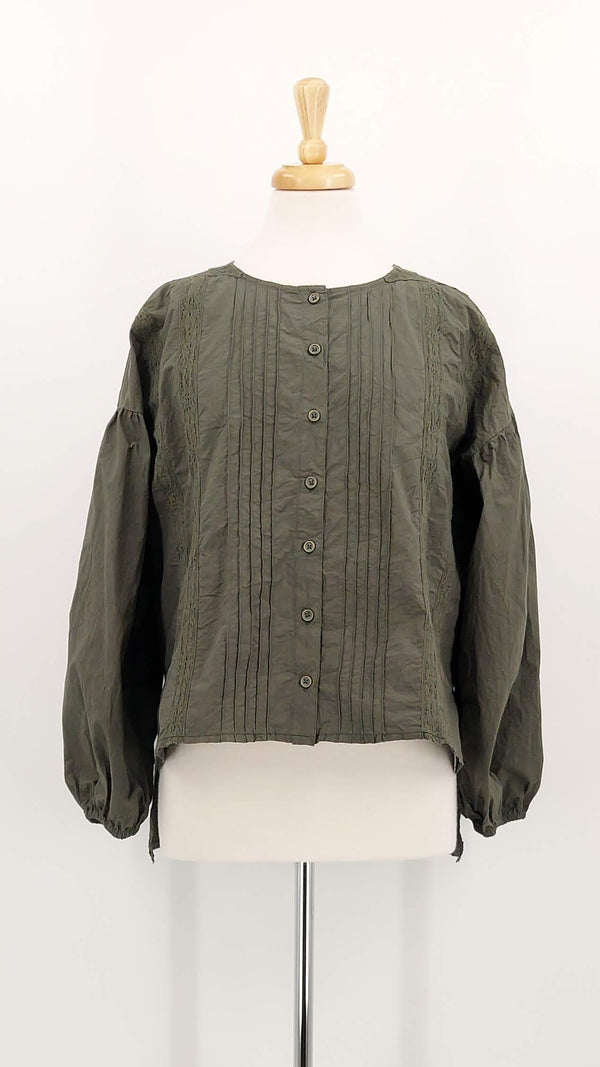 NEW SEASON - Ewa i Walla - Odette Blouse - Forest Green - 1938
