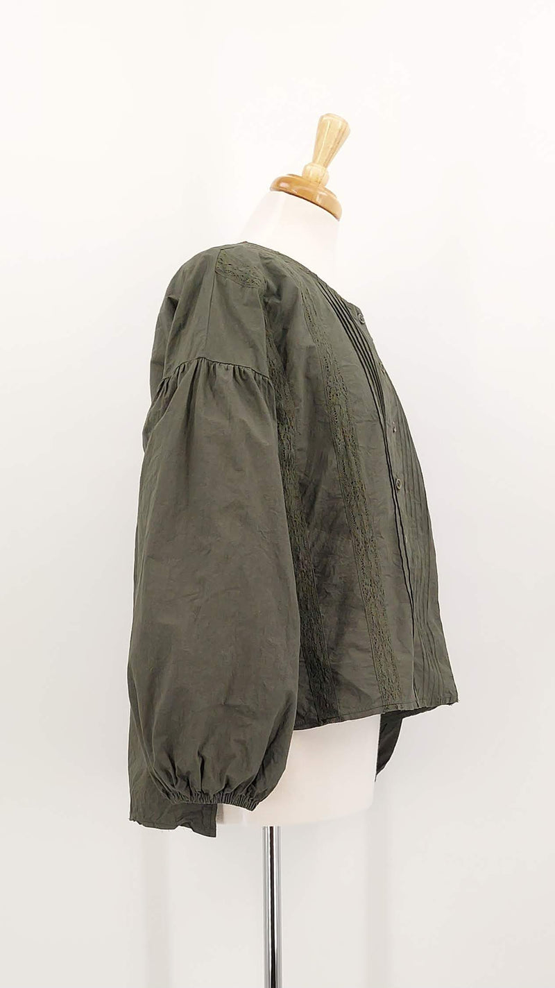 NEW SEASON - Ewa i Walla - Odette Blouse - Forest Green - 1938