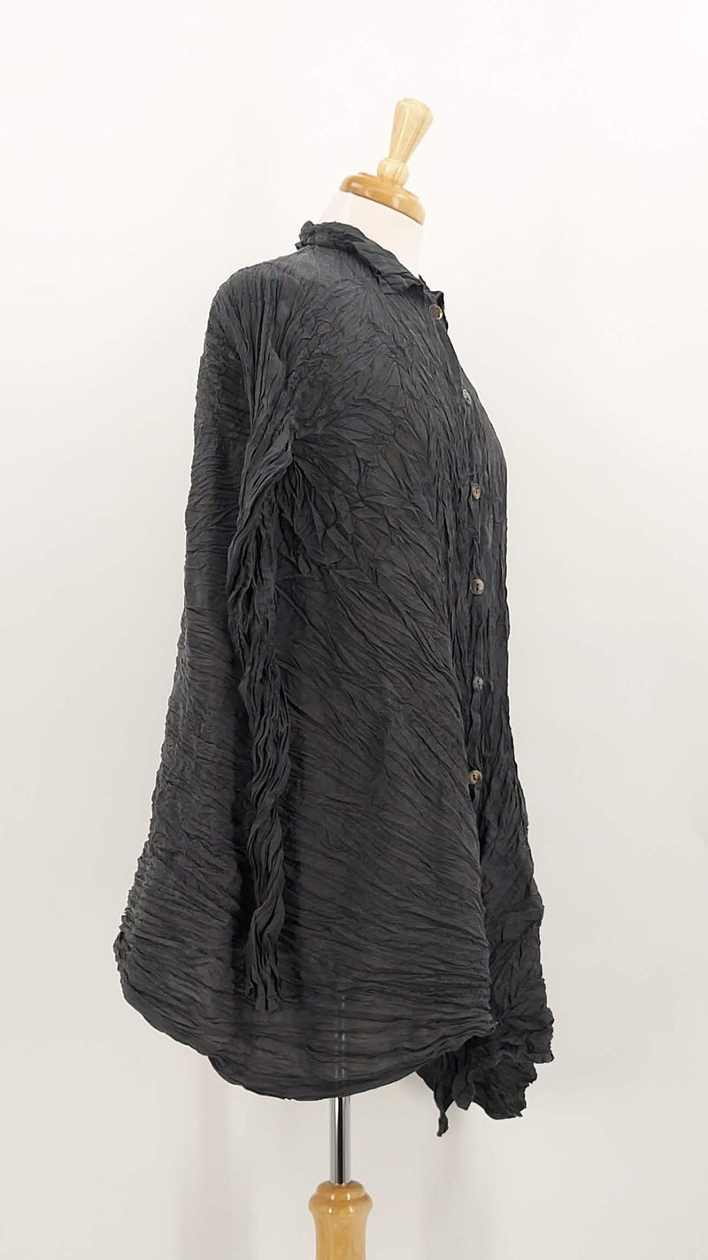 NEW SEASON - Privatsachen - Werkzeug Crinkle Blouse - Satt - 1958