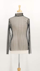 NEW SEASON - Luukaa - Eisley Sheer Top - Black - 1980