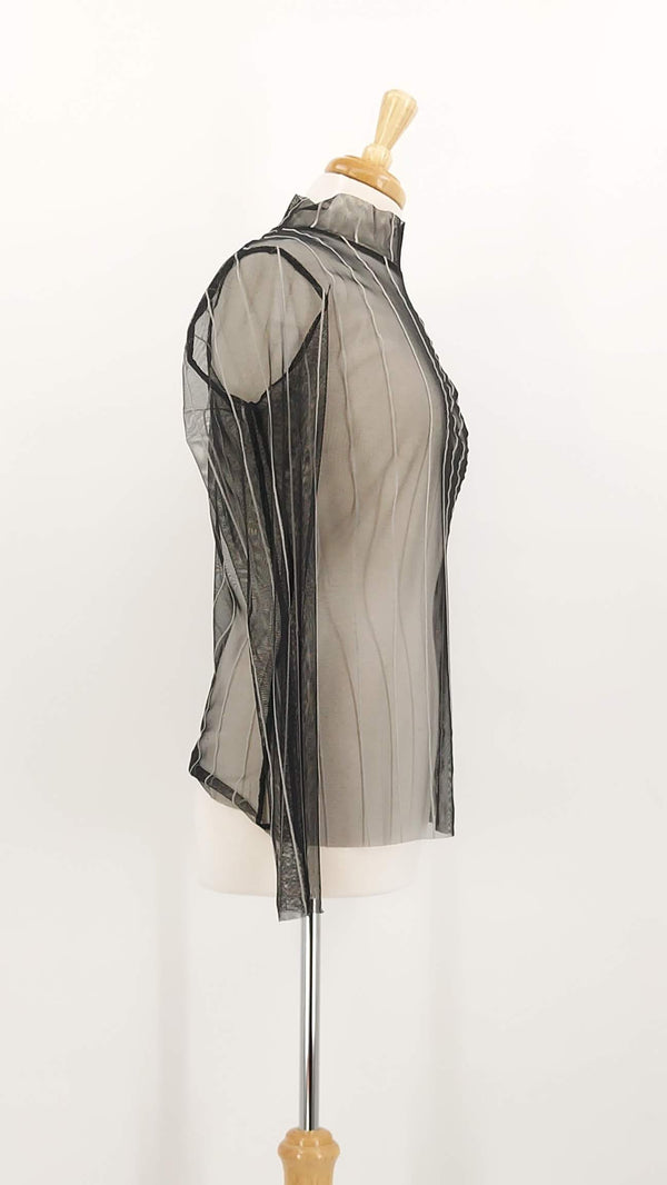 NEW SEASON - Luukaa - Eisley Sheer Top - Black - 1980