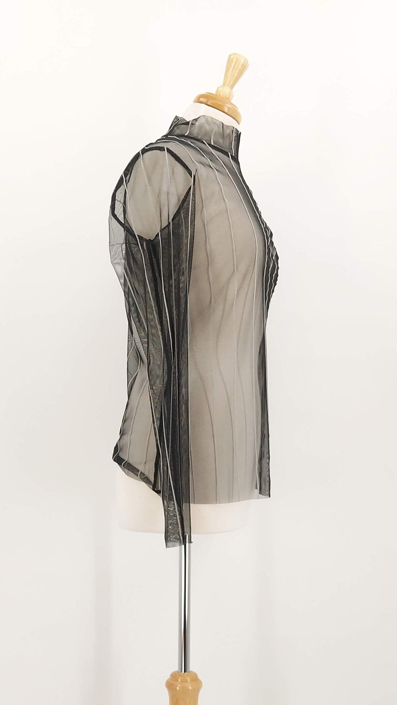NEW SEASON - Luukaa - Eisley Sheer Top - Black - 1980