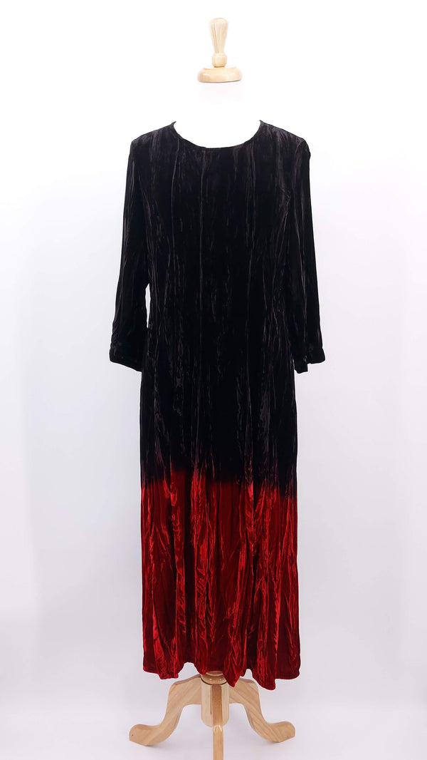 NEW SEASON - Grizas - Silk Velvet Crinkle Dress - Cherry Red - 2022