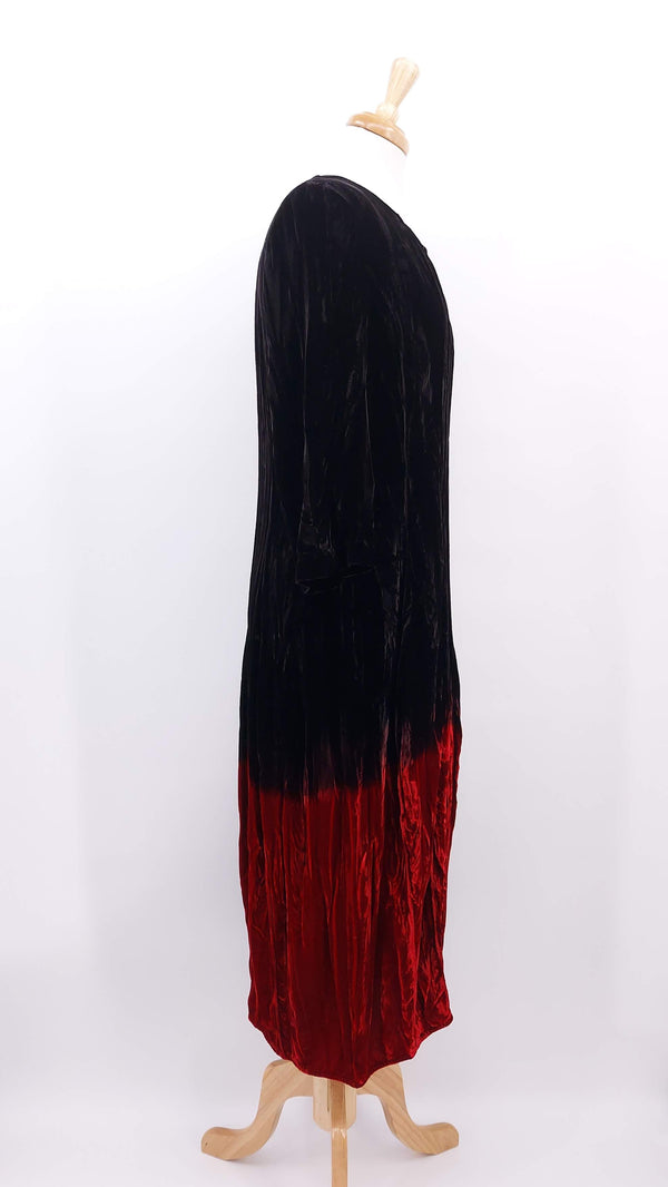 NEW SEASON - Grizas - Silk Velvet Crinkle Dress - Cherry Red - 2022