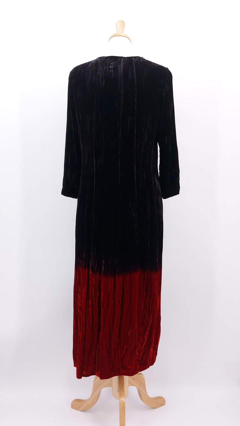 NEW SEASON - Grizas - Silk Velvet Crinkle Dress - Cherry Red - 2022
