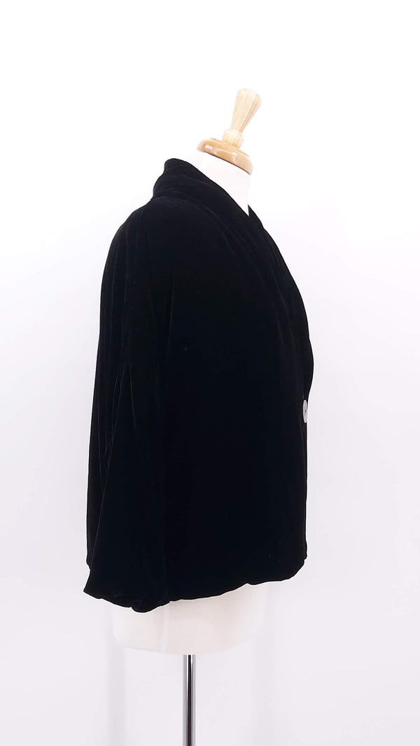 NEW SEASON - Grizas - Silk Velvet Jacket - Black - 2026