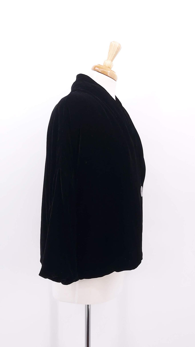 NEW SEASON - Grizas - Silk Velvet Jacket - Black - 2026