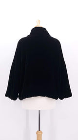 NEW SEASON - Grizas - Silk Velvet Jacket - Black - 2026
