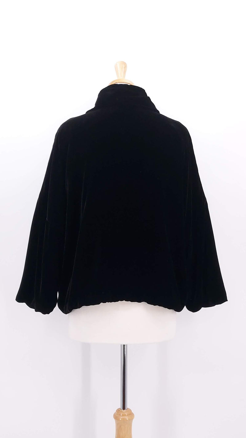 NEW SEASON - Grizas - Silk Velvet Jacket - Black - 2026