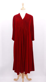 NEW SEASON - Grizas - Silk Velvet Dress - Cherry Red - 2023