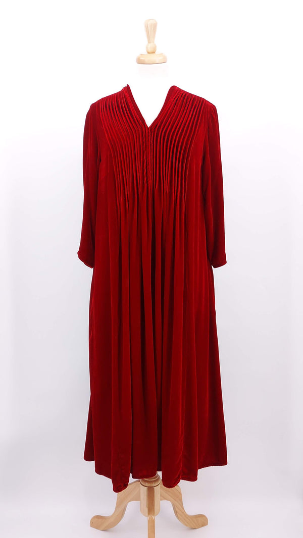NEW SEASON - Grizas - Silk Velvet Dress - Cherry Red - 2023