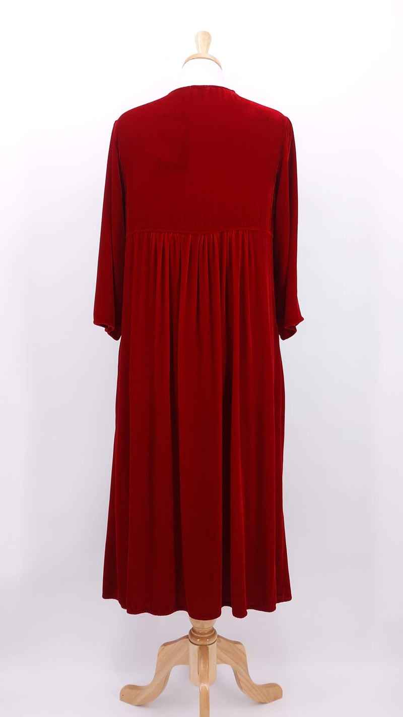 NEW SEASON - Grizas - Silk Velvet Dress - Cherry Red - 2023