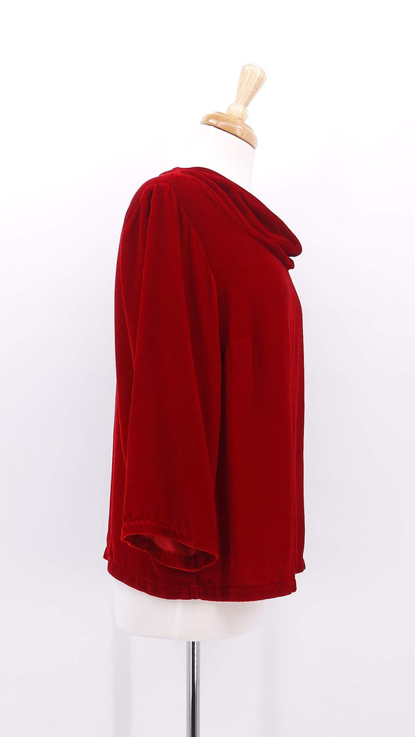 NEW SEASON - Grizas - Silk Velvet Top - Cherry Red - 2025
