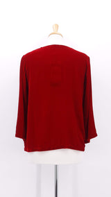 NEW SEASON - Grizas - Silk Velvet Top - Cherry Red - 2025