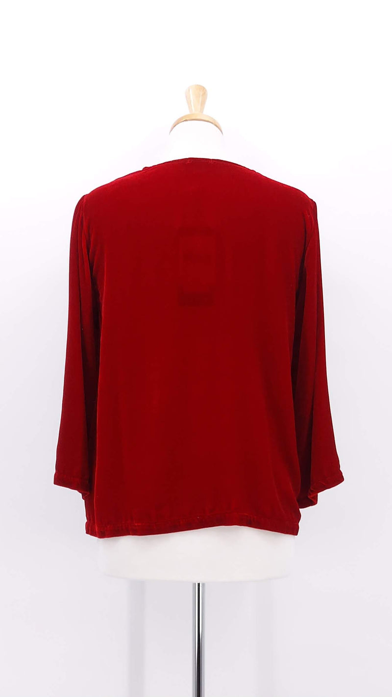 NEW SEASON - Grizas - Silk Velvet Top - Cherry Red - 2025